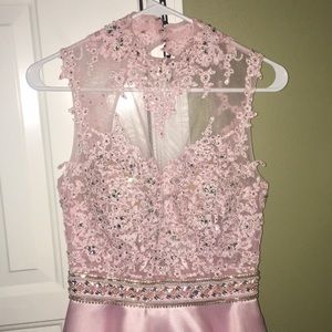 light pink lace Homecoming dress!!